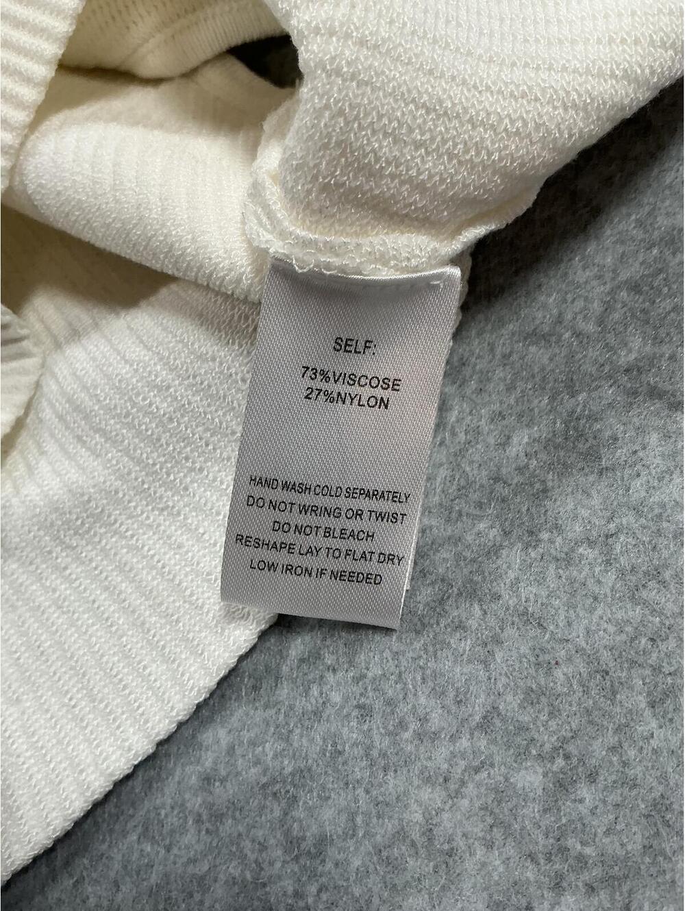 Promise The Label XS Ribbed Knit Crop Tank Top Ivory Sweater Cami - Picture 4 of 8